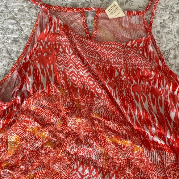 Spagetti strap maxi dress in bold orange print size XXL (20) by Faded Glory. - Picture 6 of 7